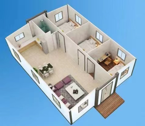 40ft dual wing expandable container house
