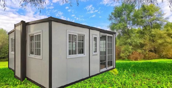 Small dual wing expandable container house